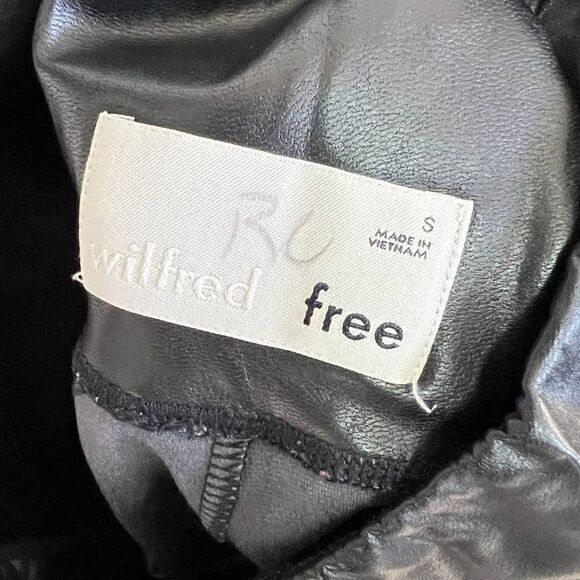 Aritzia Wilfred Free Daria Black High Waist Faux Leather Leggings - Picture 8 of 8